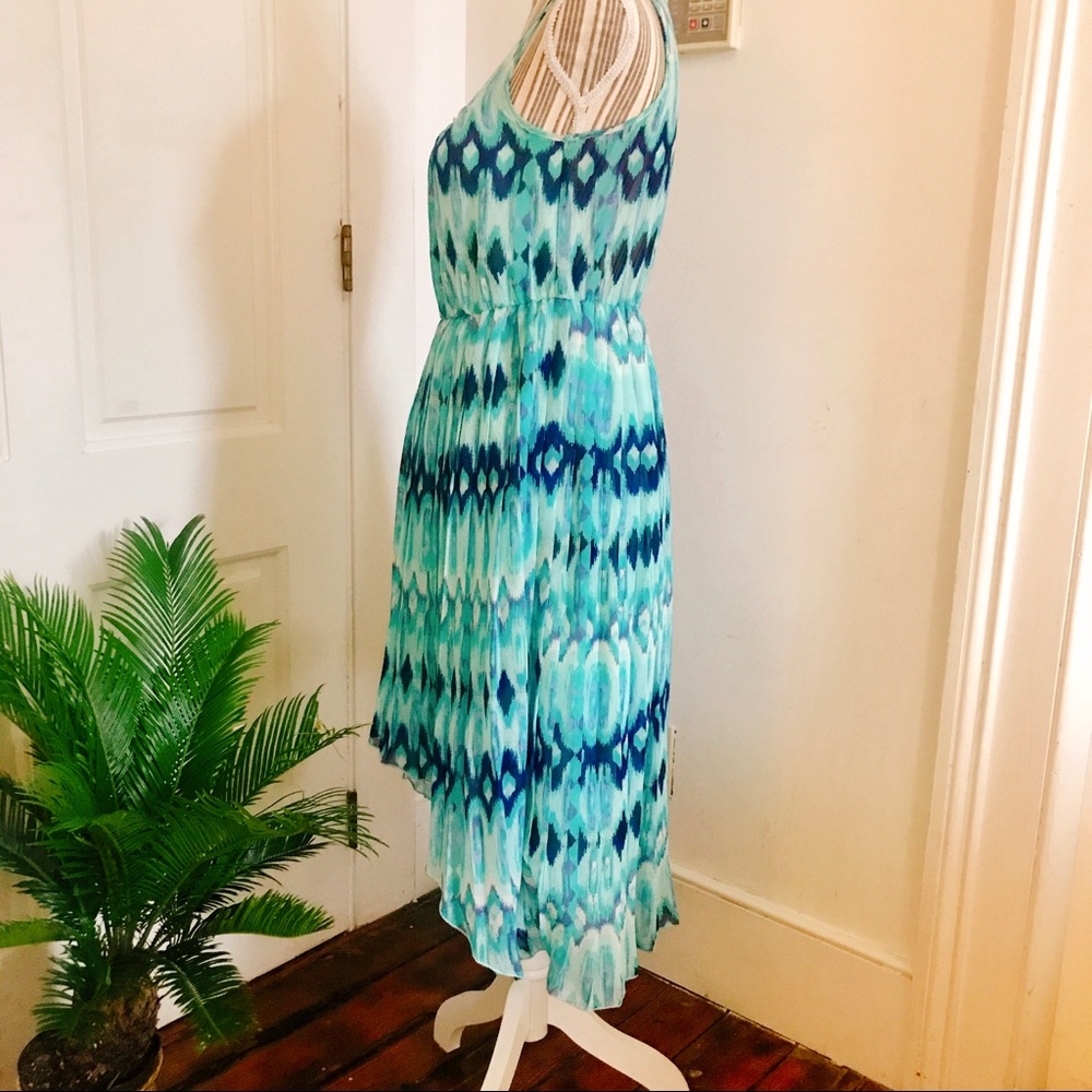H&M Asymmetrical Blue Ripple Dress - Picture 2 of 5